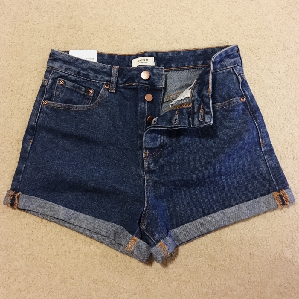 Forever 21 denim high rise shorts